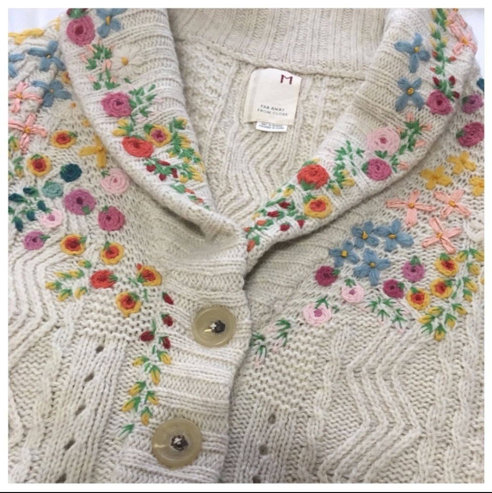 ISO. Anthropologie a rose is a rose cardigan. SzL - Picture 5 of 5